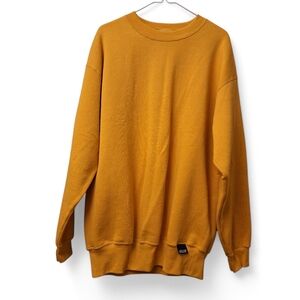 USA Olympic Mens Large Tall Sweatshirt Yellow Crew Neck LT Gold